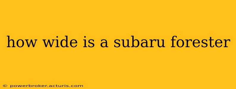 how wide is a subaru forester