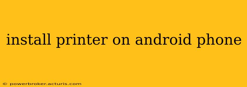 install printer on android phone