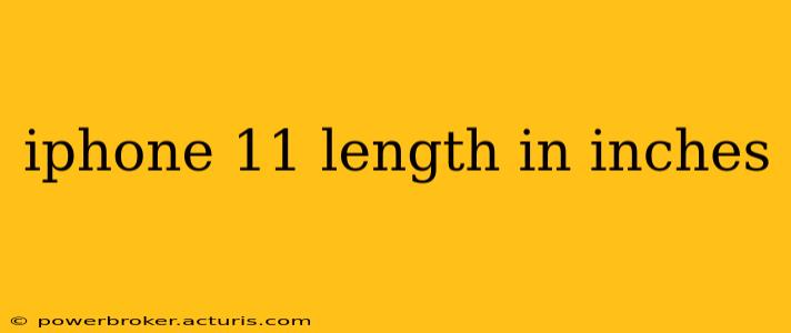 iphone 11 length in inches
