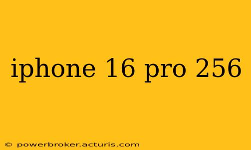 iphone 16 pro 256