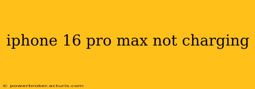 iphone 16 pro max not charging