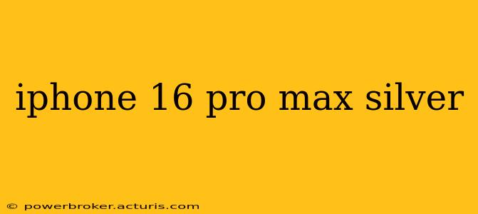iphone 16 pro max silver