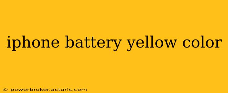 iphone battery yellow color