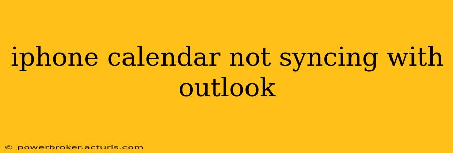 iphone calendar not syncing with outlook