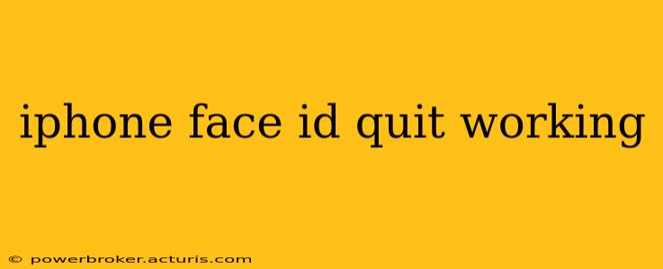 iphone face id quit working