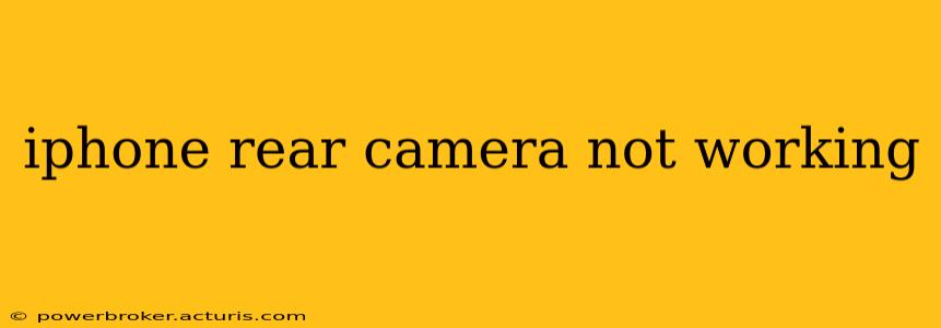 iphone rear camera not working