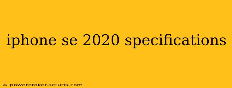 iphone se 2020 specifications