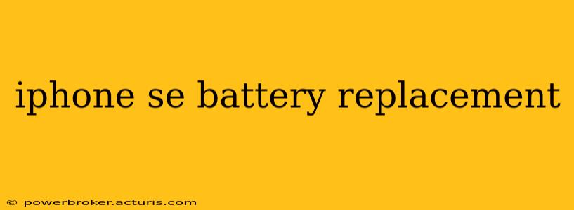 iphone se battery replacement