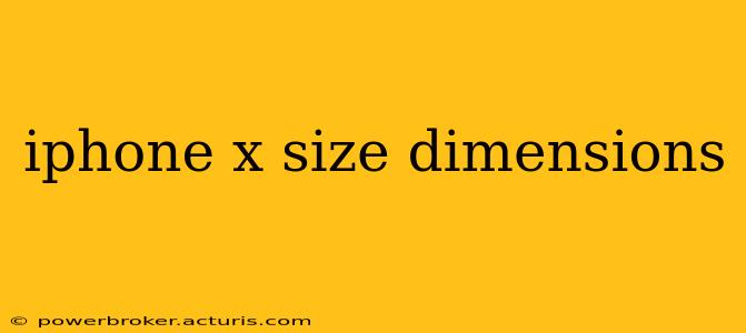 iphone x size dimensions