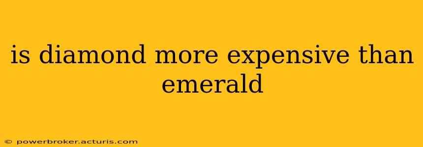 is diamond more expensive than emerald
