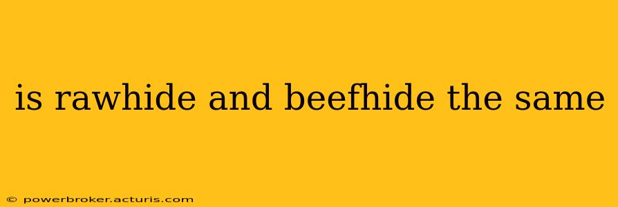 is rawhide and beefhide the same
