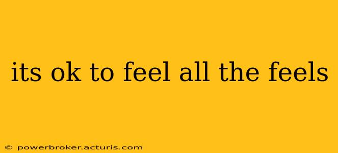 its ok to feel all the feels