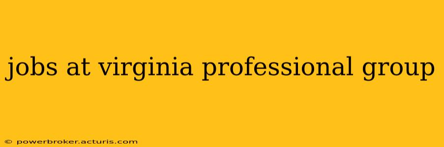 jobs at virginia professional group