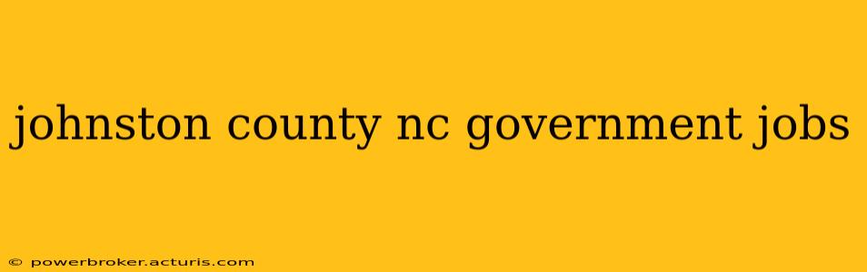 johnston county nc government jobs