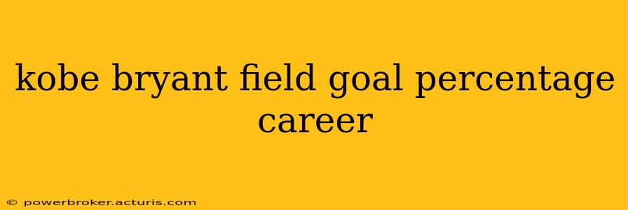 kobe bryant field goal percentage career