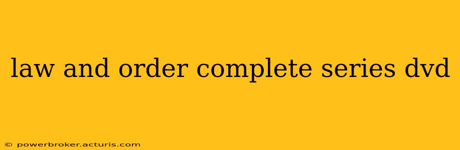law and order complete series dvd