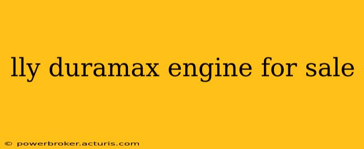 lly duramax engine for sale