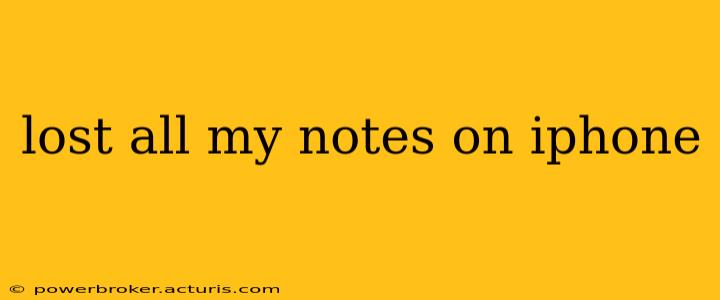 lost all my notes on iphone
