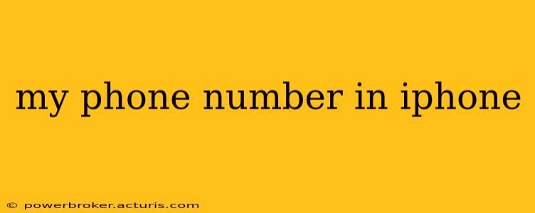 my phone number in iphone
