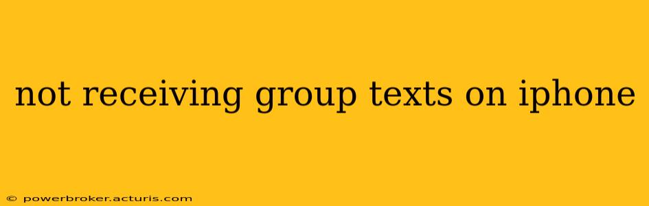 not receiving group texts on iphone