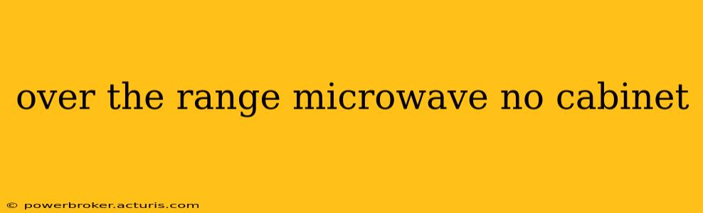over the range microwave no cabinet