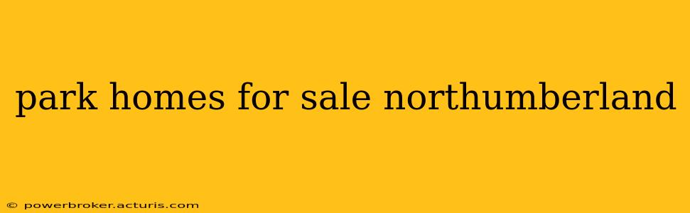 park homes for sale northumberland