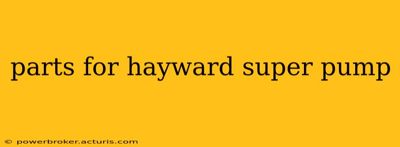 parts for hayward super pump