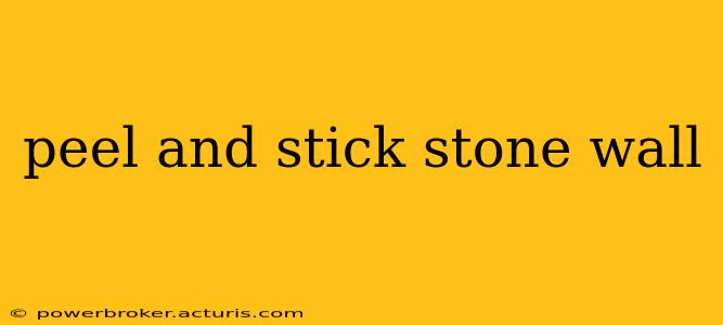 peel and stick stone wall