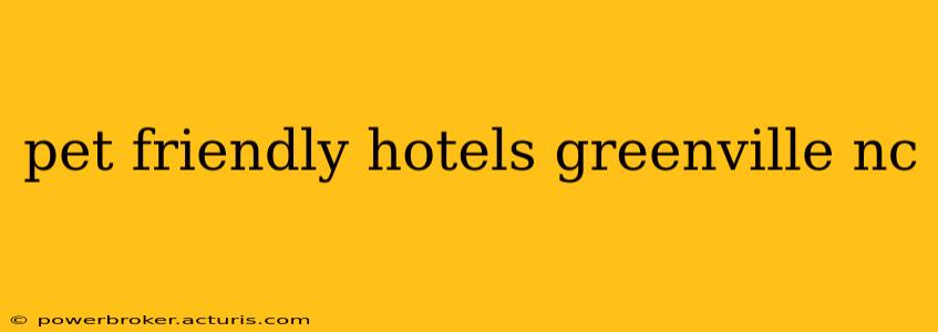 pet friendly hotels greenville nc
