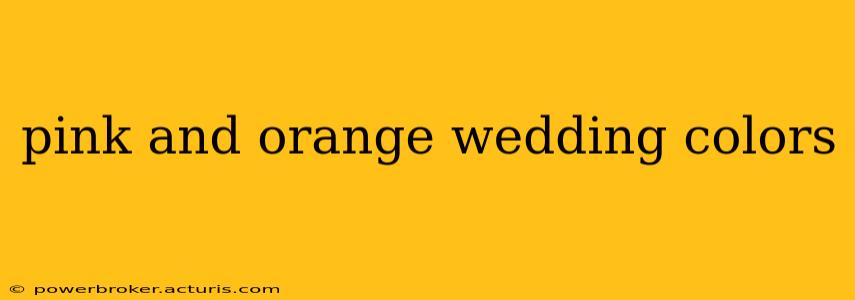 pink and orange wedding colors