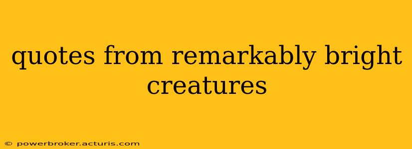 quotes from remarkably bright creatures