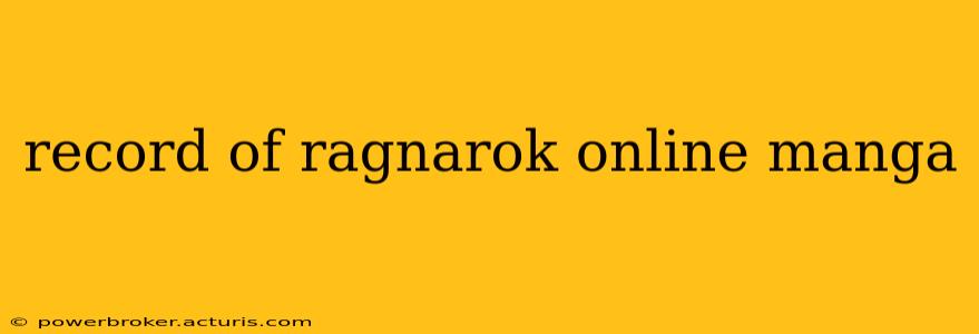 record of ragnarok online manga