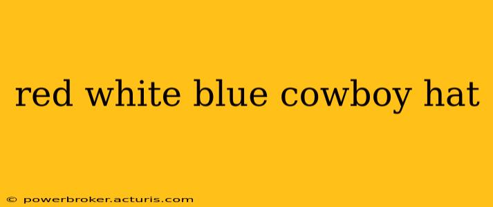 red white blue cowboy hat