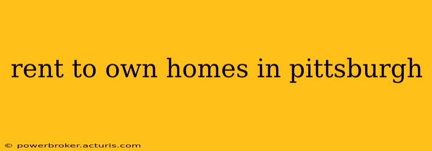 rent to own homes in pittsburgh