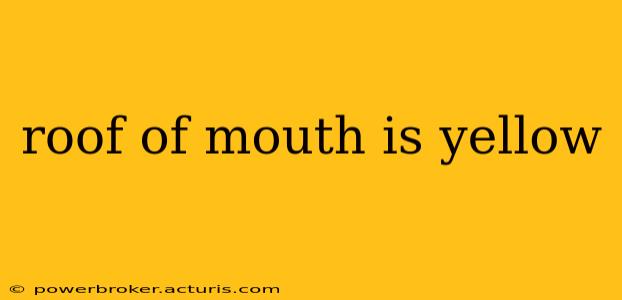 roof of mouth is yellow