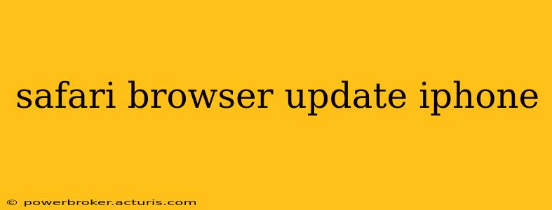 safari browser update iphone