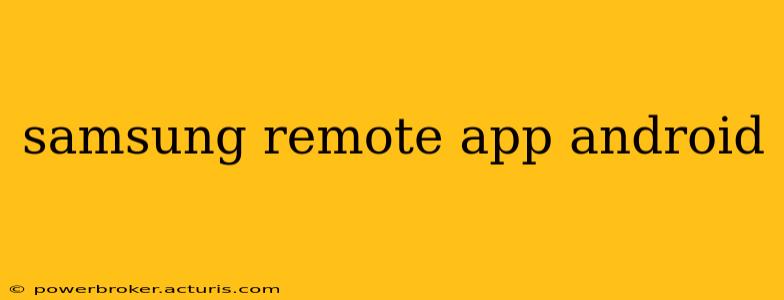 samsung remote app android