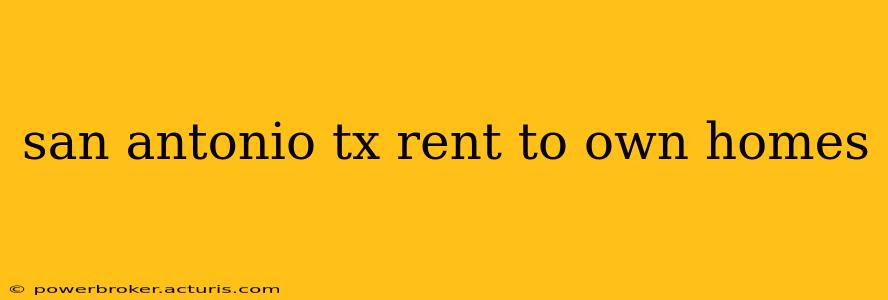 san antonio tx rent to own homes