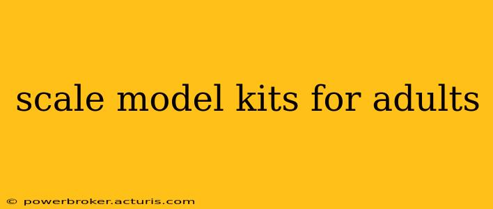 scale model kits for adults