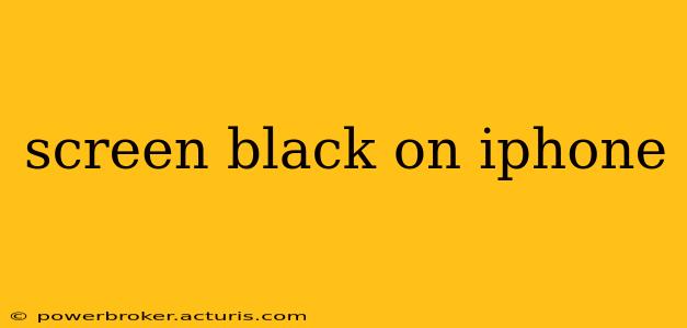 screen black on iphone