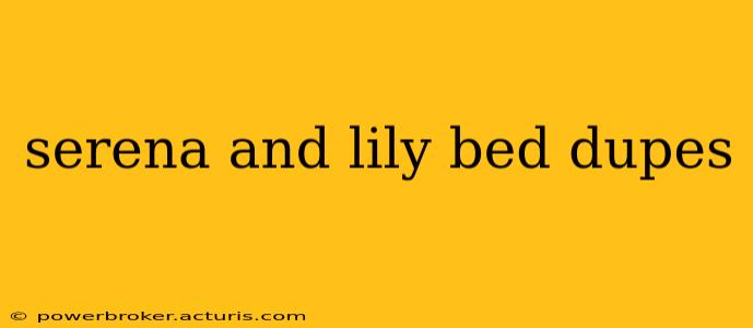 serena and lily bed dupes