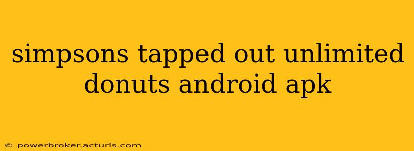 simpsons tapped out unlimited donuts android apk