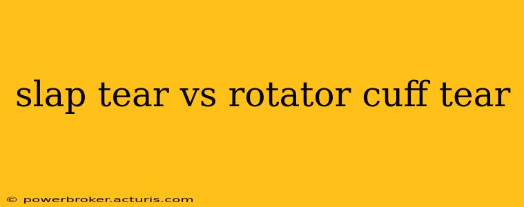 slap tear vs rotator cuff tear