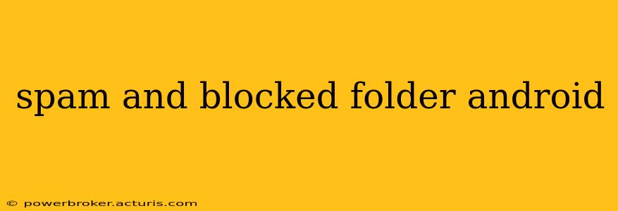 spam and blocked folder android