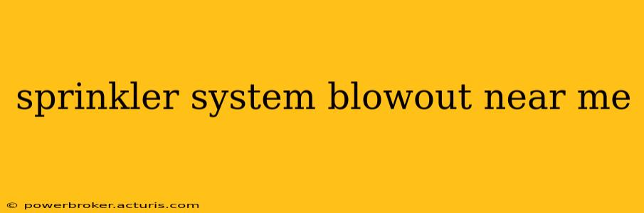 sprinkler system blowout near me