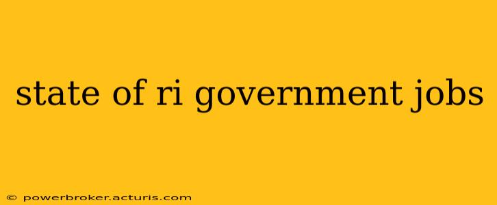 state of ri government jobs