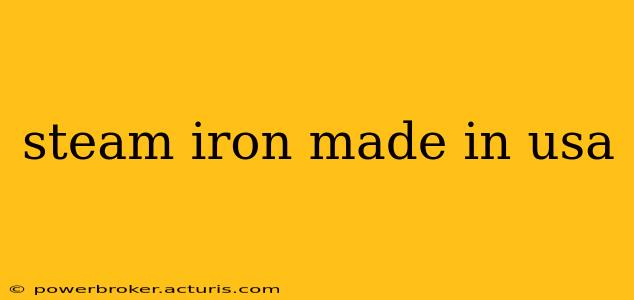 steam iron made in usa