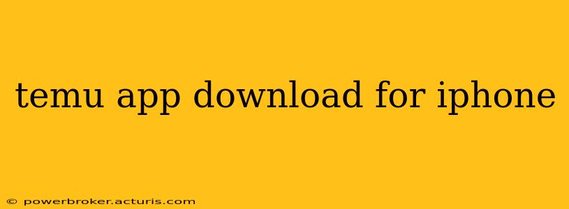 temu app download for iphone