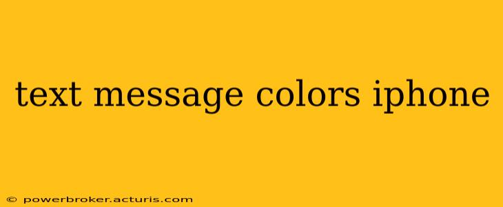 text message colors iphone