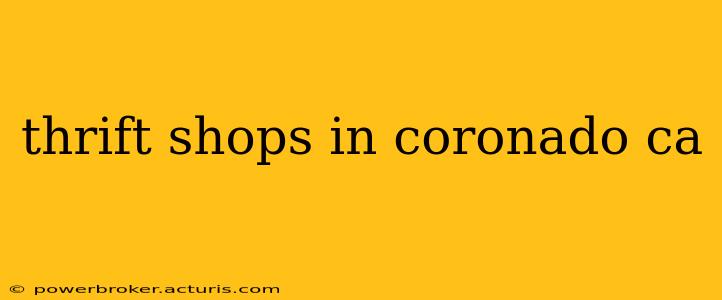 thrift shops in coronado ca